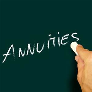 Annuities written on a chalkboard