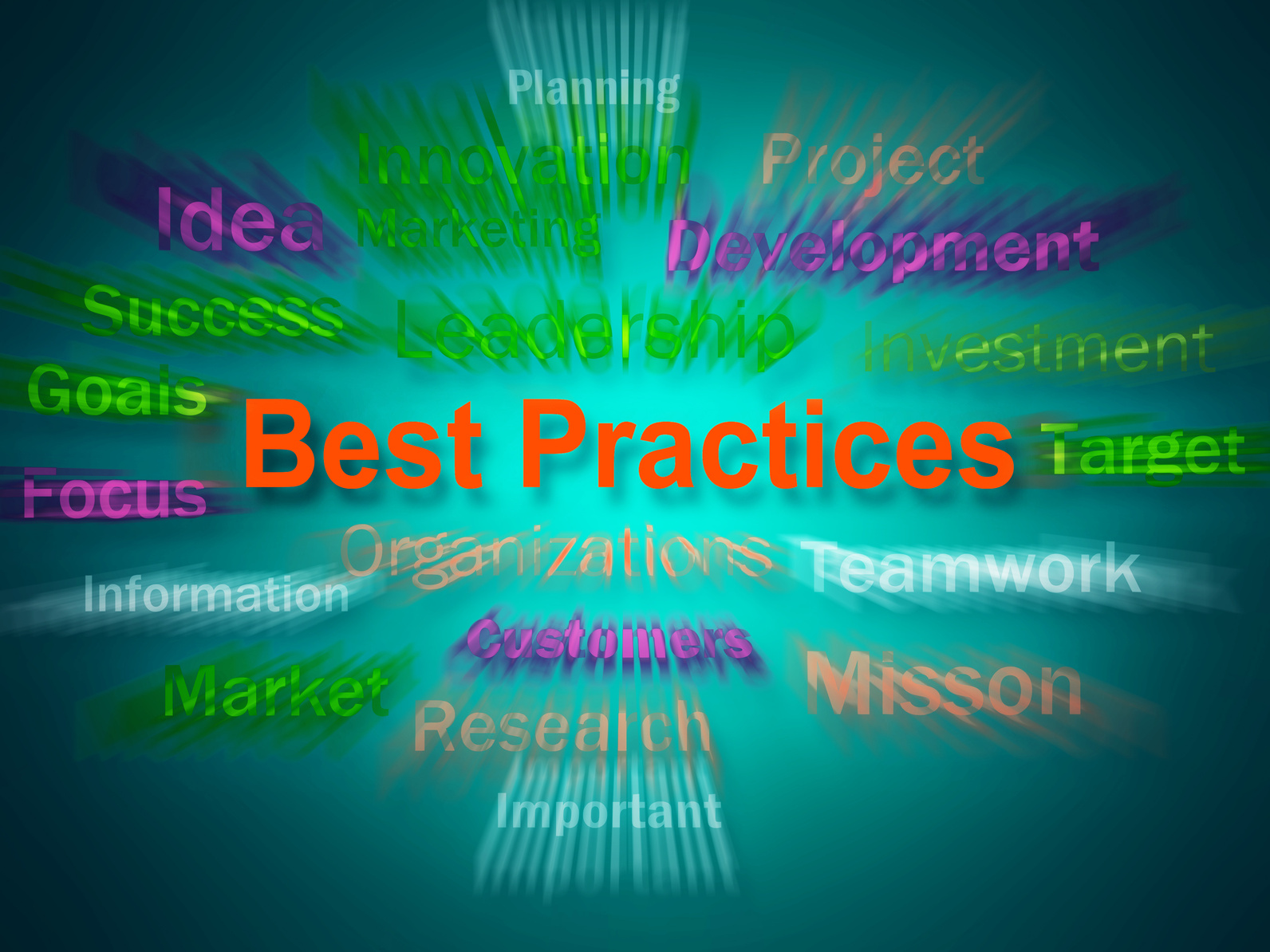 Best Practices Brainstorm Displaying Optimum Business Procedures