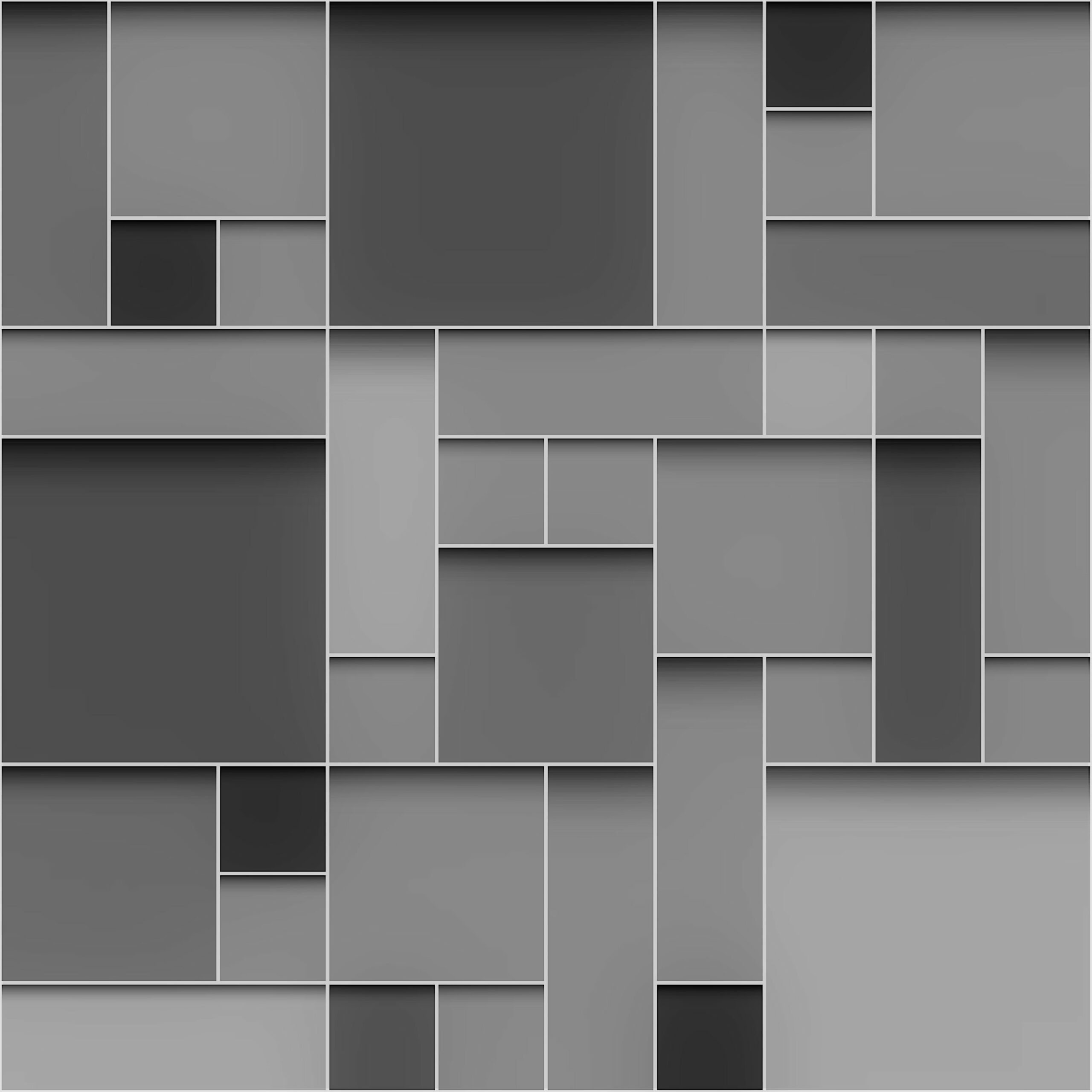 Abstract collage of grey 4 sided shapes