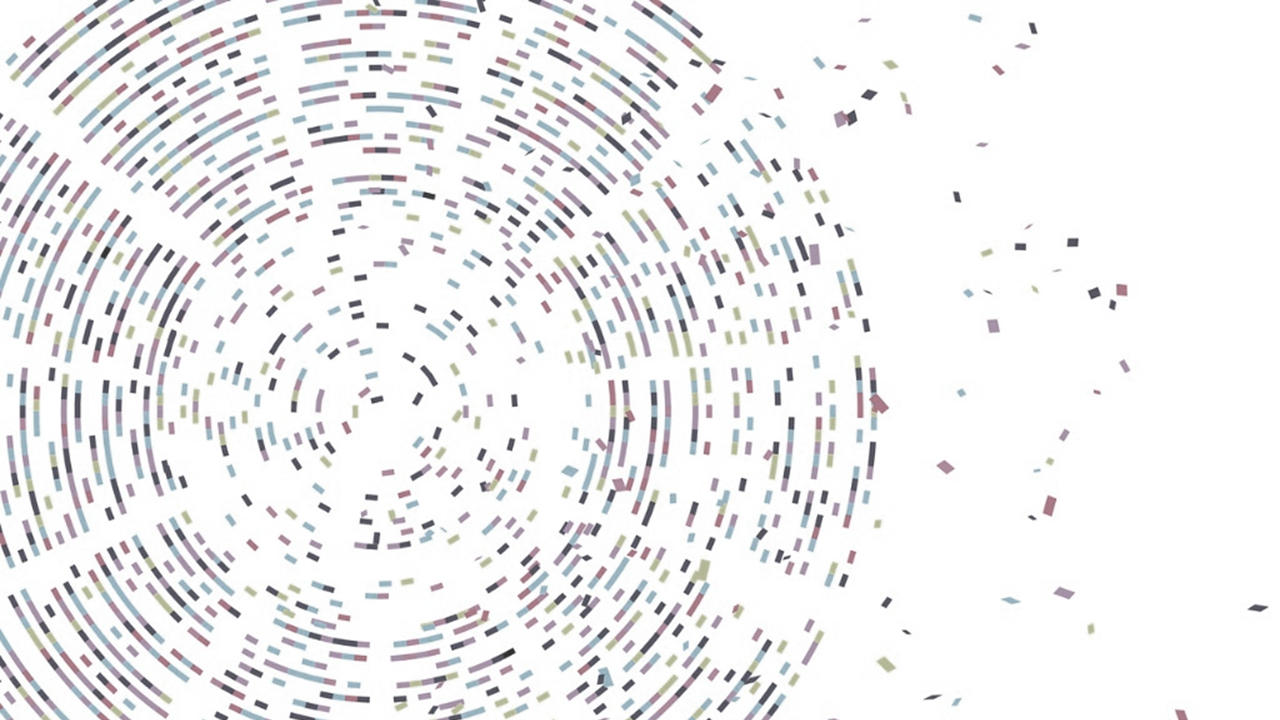 Dna test infographic visualization. Big data code representation. Genome sequence map.