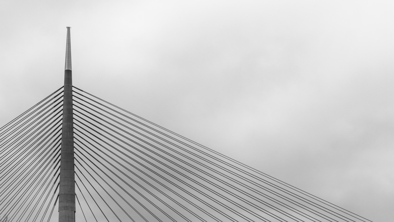 Ada Bridge in Belgrade, Serbia