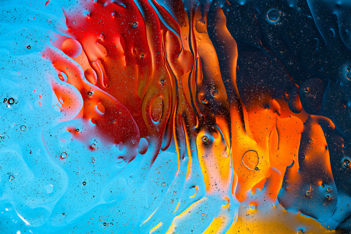 Red, orange, blue, yellow colorful abstract design, texture. Beautiful backgrounds.