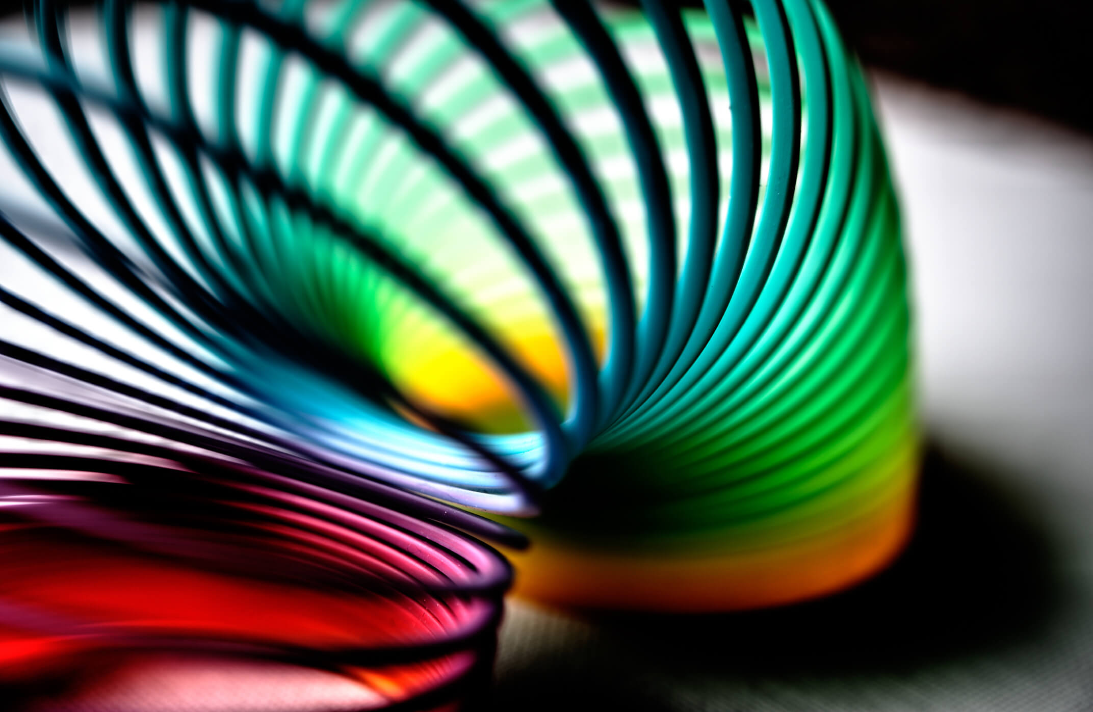 multi-colored slinky