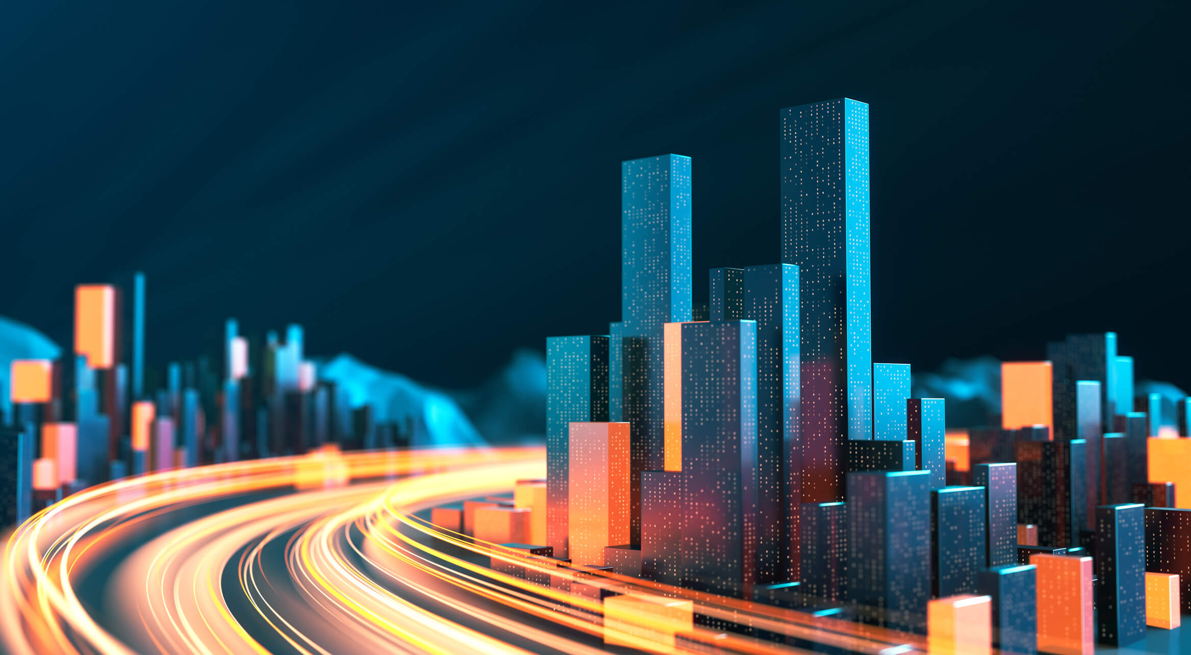 digital cityscape